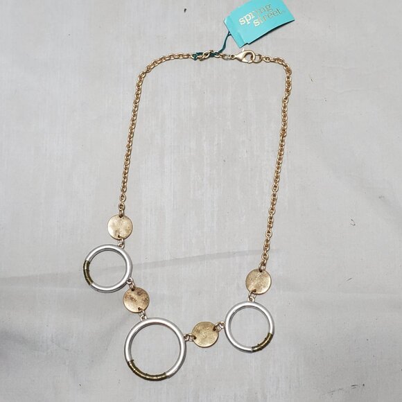 Spring Street by Nordstrom necklace featuring a striking mixed-metal design - Picture 4 of 6